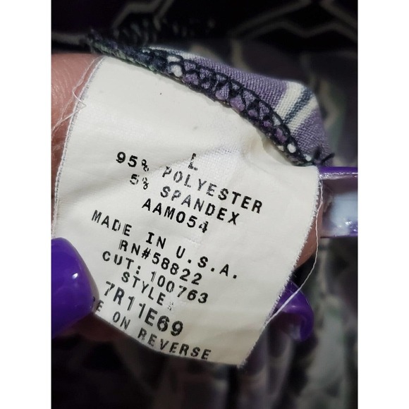 M.S.S.P Women's Purple Polyester Square Neck Sleeveless Knee Length Dress Size L - Picture 8 of 15